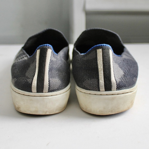 Rothy’s The Original Slip-On Gray Blue Camo Print Sneakers Women's Size 7.5 - Picture 5 of 7
